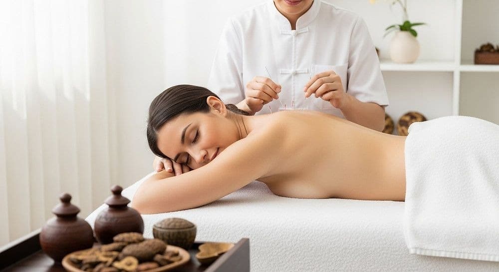 Full body massage therapy session at a luxury spa